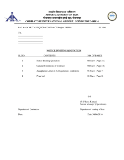 AIRPORTS A COIMBATORE INTERNATION Ref: AAI/CBE/TM/NIQ