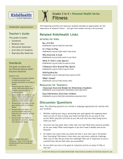 Teacher`s Guide: Fitness (Grades 3 to 5)