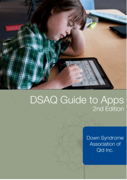Apps Guide - 2nd edition - Down Syndrome Association of