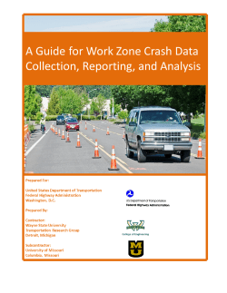 A Guide for Work Zone Crash Data Collection, Reporting, and Analysis
