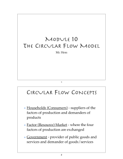 module 10 the circular flow model circular flow concepts
