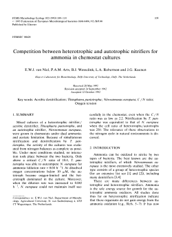 Competition between heterotrophic and autotrophic nitrifiers for