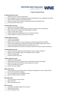 Program Planning Timeline 6+ Weeks before the event _____