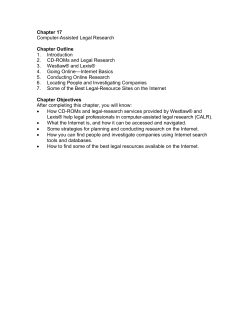 Chapter 17 - Computer-Assisted Legal Research