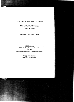 The Relevance of Secular Studies to Jewish Education
