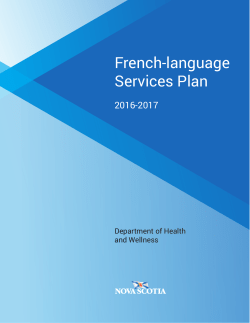 French-language Services Plan