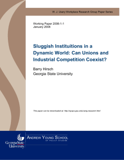 Can Unions and Industrial Competition Coexist?