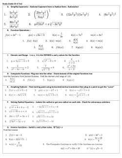 Study Guide Ch 6 Test A. Simplify Exponents