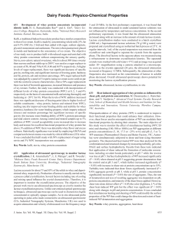 Orals - Dairy Foods: Physico