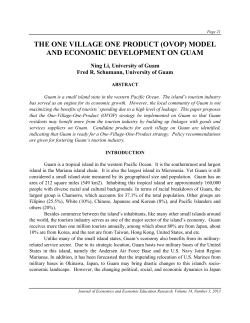 the one village one product (ovop) model and