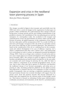 Expansion and crisis in the neoliberal town planning process in Spain