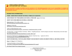 GRADE 10 WORLD LITERATURE ELA CCGPS UNIT PLAN