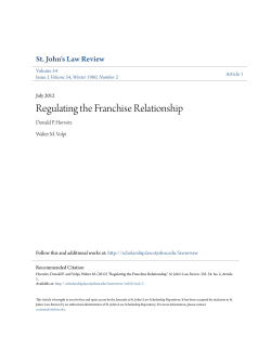 Regulating the Franchise Relationship