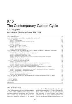 8.10 The Contemporary Carbon Cycle