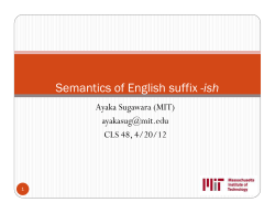 Semantics of English suffix -ish