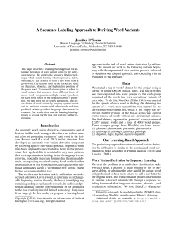 A Sequence Labeling Approach to Deriving Word Variants