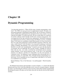 Chapter 18 Dynamic Programming