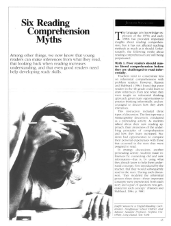 Six Reading Comprehension Myths