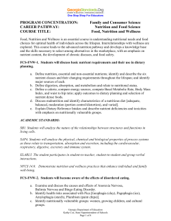 Food, Nutrition and Wellness