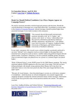 Heads Up: Should Political Candidates Care Where Slogans