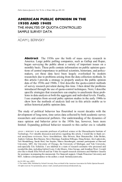 American Public Opinion in the 1930s and 1940s: The