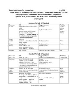 "Junior Level Repertoire" for