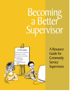 A Resource Guide for Community Service Supervisors