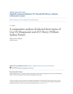 A comparative analysis of selected short stories of Guy De
