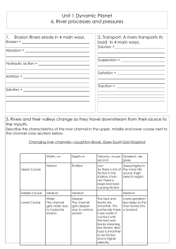 River processes and pressures
