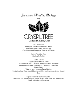 Signature Wedding Package - Crystal Tree