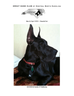 GREAT DANE CLUB March/April 2013 ~ Newsletter