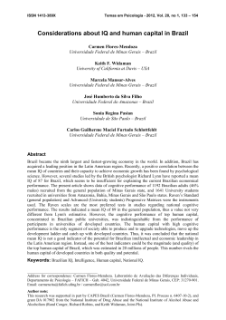 Considerations about IQ and human capital in Brazil