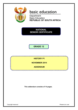 Paper 1 Addendum - Department of Basic Education