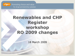 Information on the Renewables and CHP Register | Ofgem