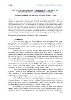 gidni 2 psychology and education sciences 467 is stress