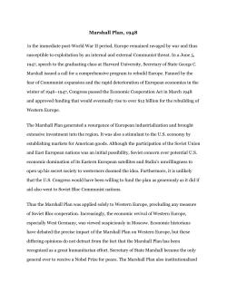 Marshall Plan, 1948