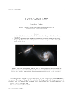 Coulomb`s Law - OpenStax CNX