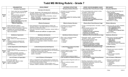 Todd MS Writing Rubric