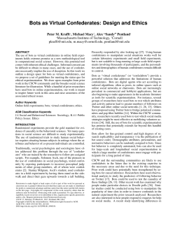 Bots as Virtual Confederates: Design and Ethics