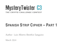 Spanish Strip Cipher &ndash; Part 1