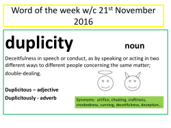 Word of the week w/c 21st March 2016