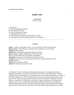 South Asia - Tufts University