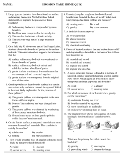 NAME: EROSION TAKE HOME QUIZ
