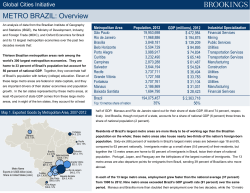 METRO BRAZIL: Overview - Brookings Institution