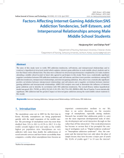 Factors Affecting Internet Gaming Addiction:SNS Addiction