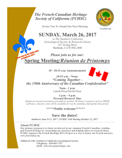 to the meeting flyer in PDF - French