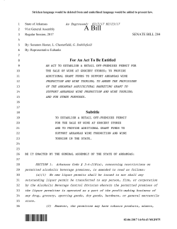 SB284 - Arkansas General Assembly
