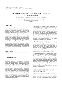 translating polish texts into sign language in the tgt system