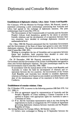 Diplomatic and Consular Relations
