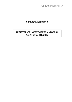 Item 5 - AttachmentA - April Investments